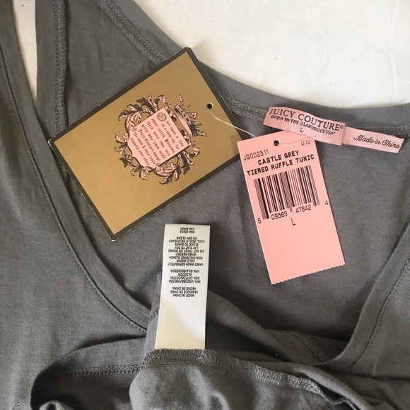 Juicy Couture NEW Vintage Tier Ruffle Tunic Sleeveless Top Cotton Asymmetrical - Picture 11 of 14